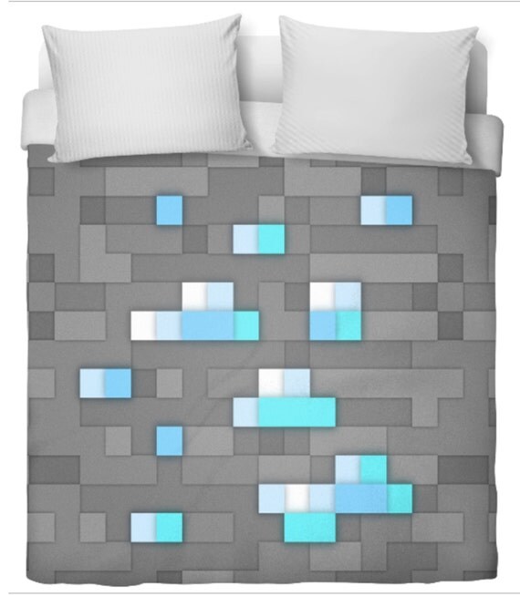 Minecraft Duvet Cover Diamond Ore Duvet Cover by ...