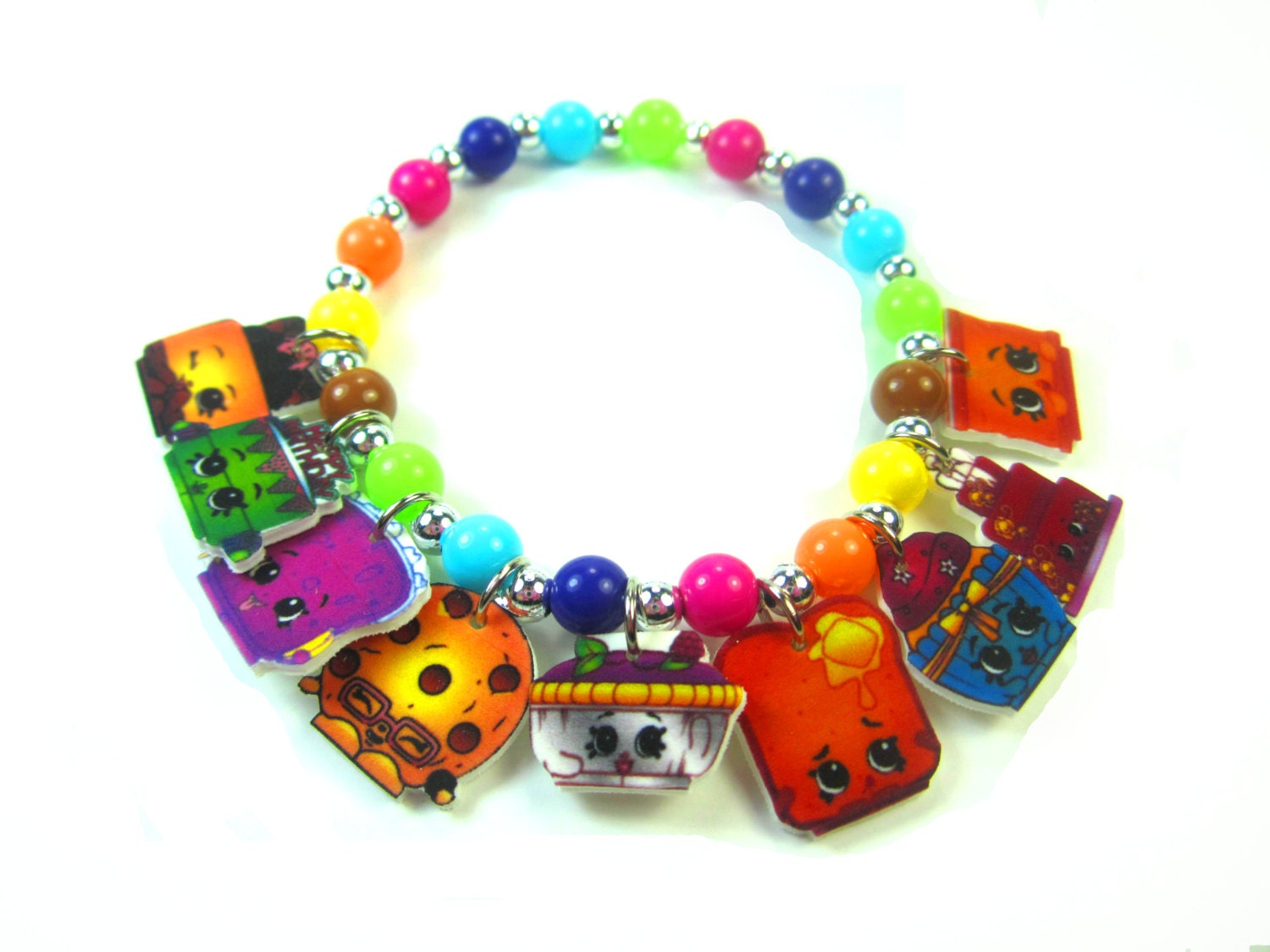 Shopkins Charm Bracelet Shopkins Jewelry by ChildishAntics on Etsy