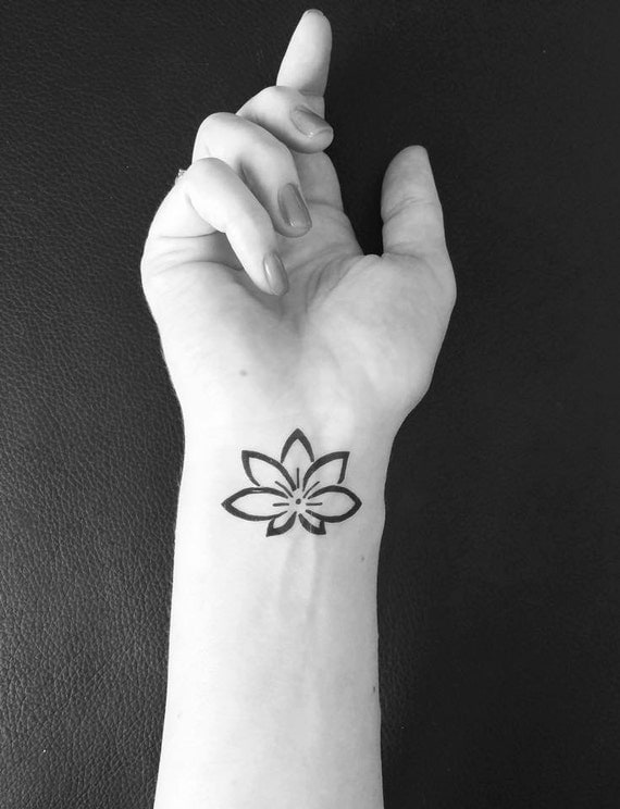Temporary Tattoo Lotus Flower Yoga Tattoo Art Yoga