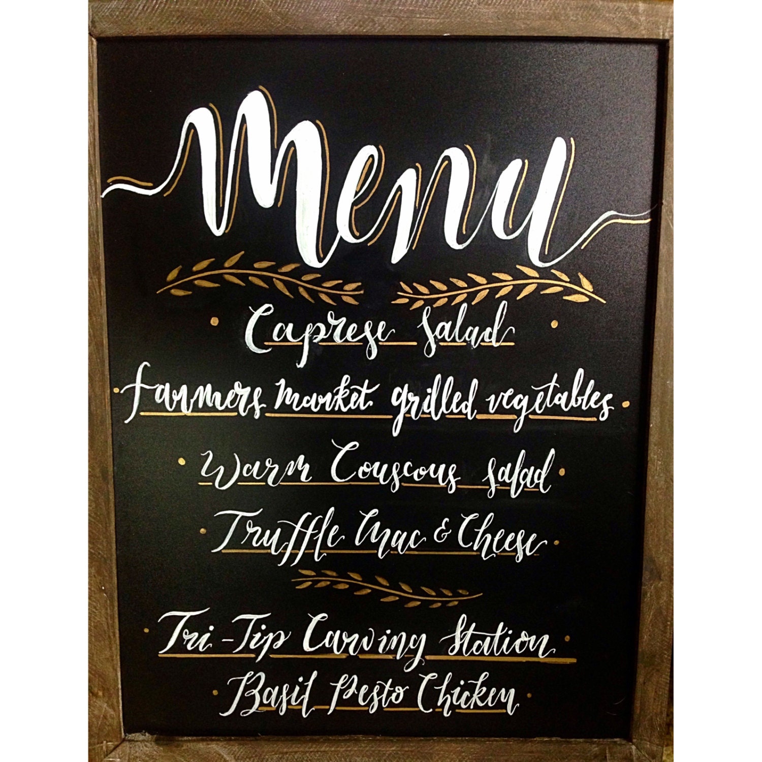 Dinner Menu Chalkboard Sign by on Etsy