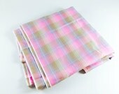 Vintage Fabric Pink Blue Gray Plaid White Woven Thread By The Yard Checkered Pattern Quilting Sewing Scrapbooking Crafts 1950s 4 1/2 Yards Vintage Fabric Pink Blue Gray Plaid White Woven Thread By The Yard Checkered Pattern Quilting Sewing Scrapbooking Crafts 1950s 4 1/2 Yards