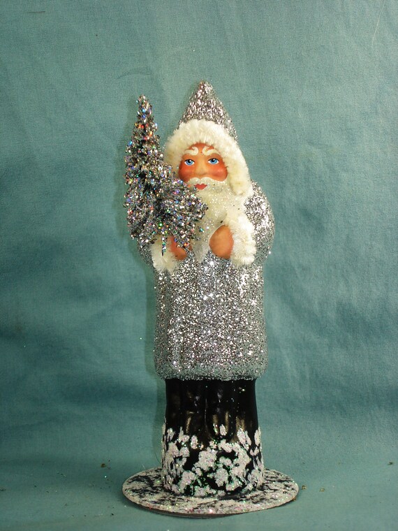 Santa Ino Schaller Papiermâché candy container 6 tall.