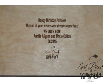 Engrave A Special Message On Your Puzzle