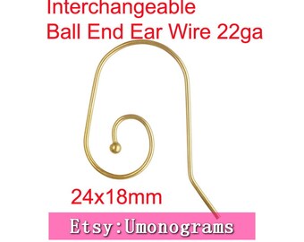 Gold (plated) Leverback Earring w/ Open Loop 10x15mm (50 pieces