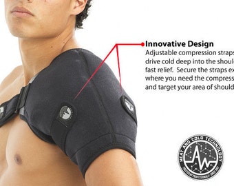 Thermal compression therapy for the shoulder Ice and Heat in one confortable Wrap