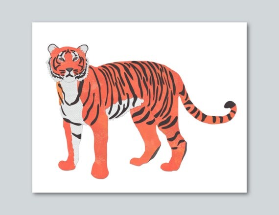 Items similar to Tiger Nursery Art Print Poster on Etsy