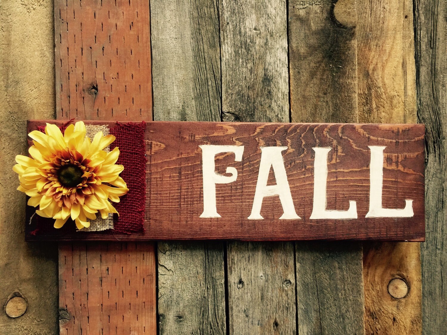 ON SALE Fall wood sign Harvest decor Thanksgiving sign