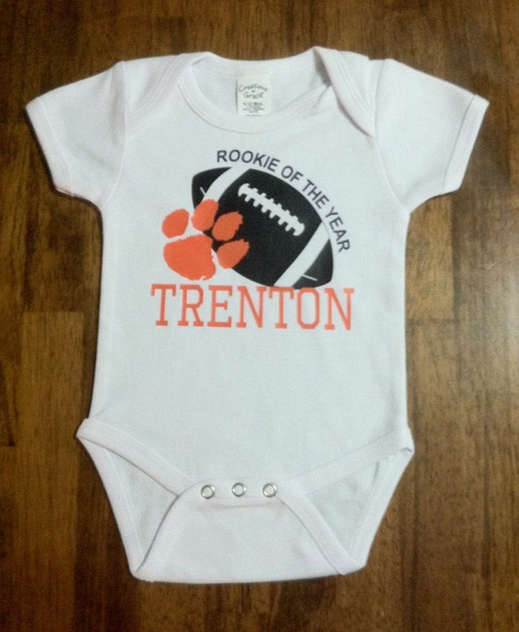 Boys Football Onesie Boys Gift Vinyl Onesie by CarolinaSilhouettes