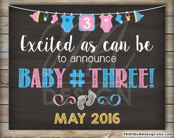 3rd child announcement shirts