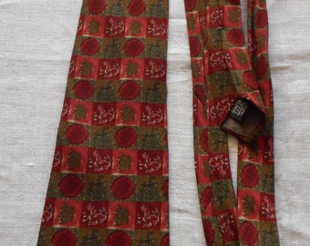 Items similar to Vintage Red Christian Dior Skinny Tie on Etsy