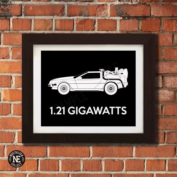 1.21 Gigawatts 80's Movie Quote Motivational Poster