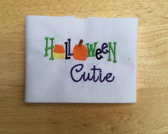 Halloween Cutie, girls halloween shirt or bodysuit