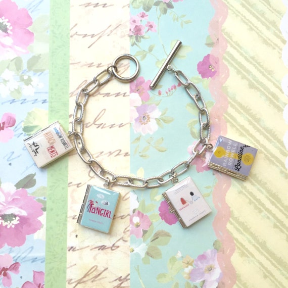 Fangirl/Eleanor and Park/Attachments/Landline by Rainbow Rowell Book Locket Bracelet/Necklace/Bookmark/Keyholder/Bag Charm