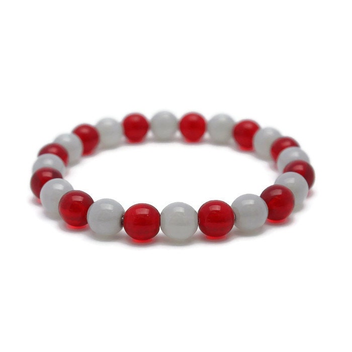 Soccer Bracelet Gray Bracelets for Women Red Bracelet