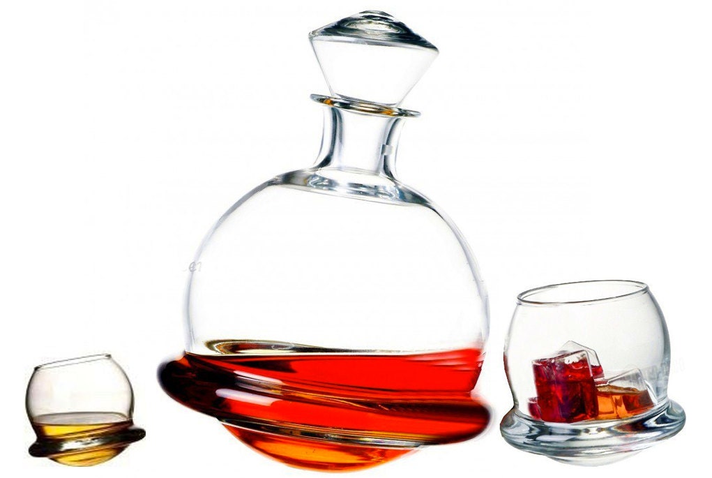 Rocking Whiskey decanter set Christmas gift bottle of brandy Etsy