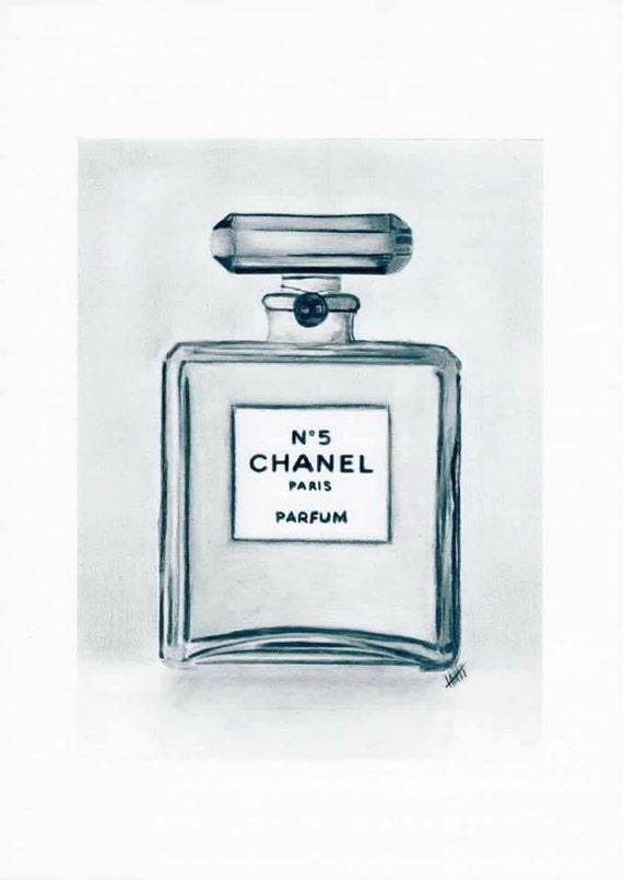 Chanel No 5 Perfume Bottle Drawing / Painting by ArtOfSuduction
