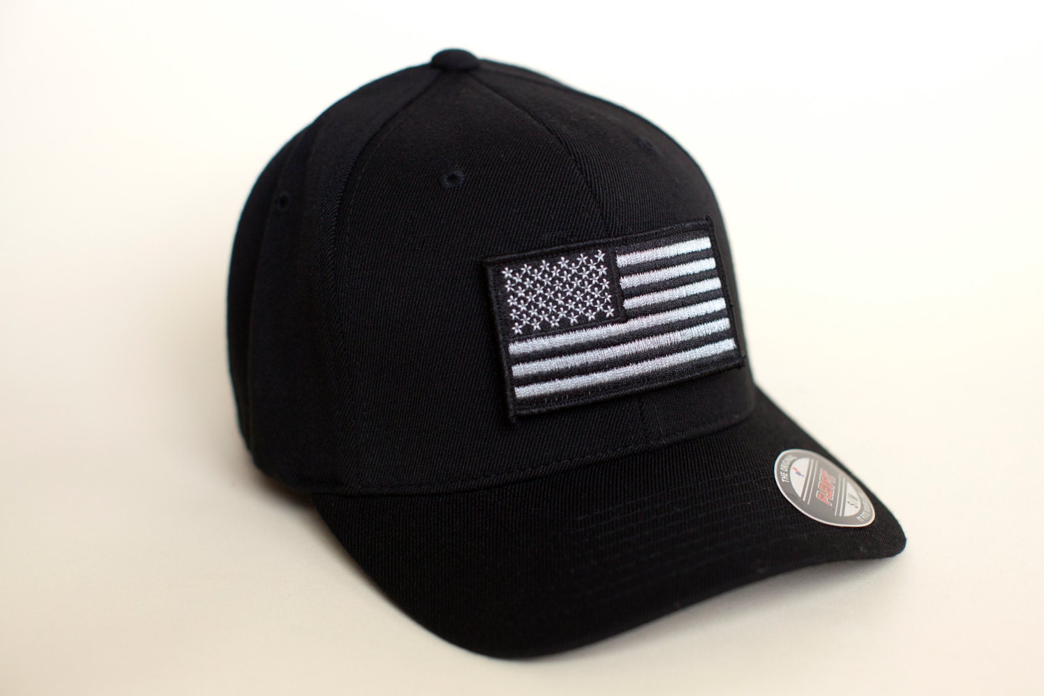 Subdued American Flag Flexfit Twill Cap by BlueLineRedLine on Etsy