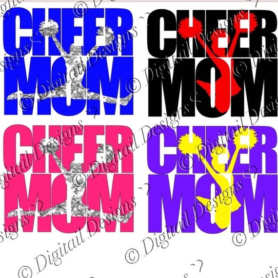 Download Cheer Mom Knockout SVG PNG Cut File by DigitailDesigns on Etsy