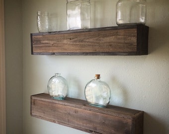Rustic Cedar Floating Shelf, (Pick A Size), Rustic, Southern, Home Decor, Organization