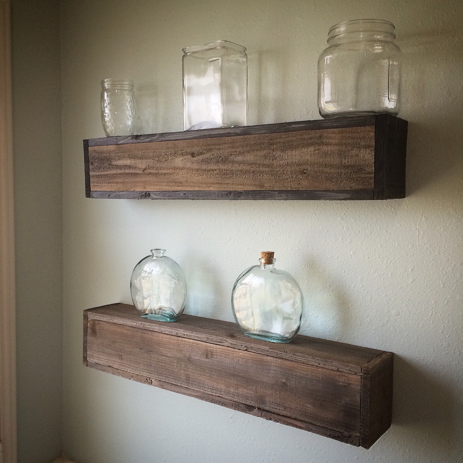 Rustic Cedar Floating Shelf Pick A Size Rustic Southern