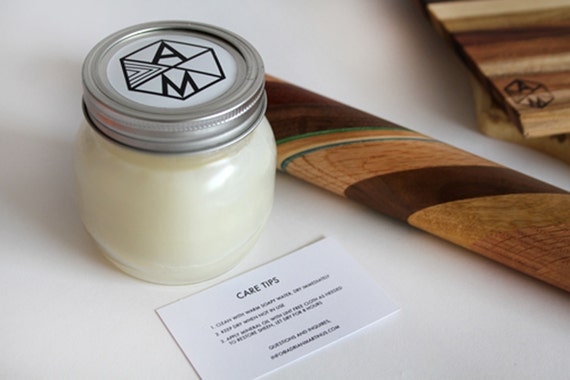 Organic beeswax and mineral oil blend wood by AdrianMartinus