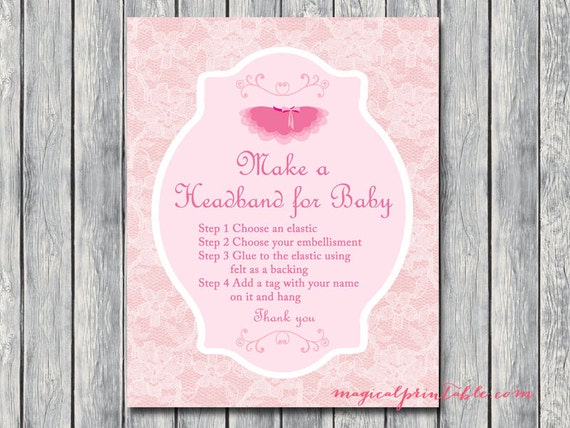 baby l games shower girl headband baby by Make sign a for MagicalPrintable Tutu