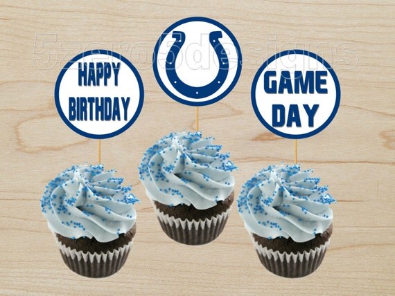 colts cup cake toppers colts birthday nfl party nfl
