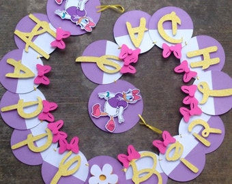 Daisy Duck inspired Happy BIrthday banner