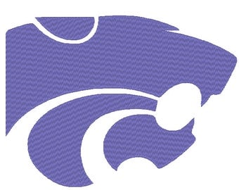 Kansas State Wildcats Embroidery Design. 3 Large Hoop Sizes