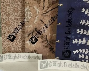 10 page handmade, handstamped chapbook by @HighPoetsSociety.
