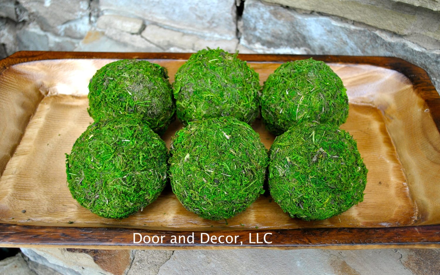 Moss BallsSet of 6Rustic DecorMoss Covered