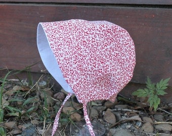 Baby Bonnet Summer Hat - Baby Sun Hat - Flowers - Baby Girl Clothes