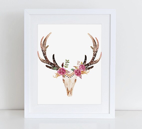 Deer Printable Tribal Wall Decor Deer Prints by ...