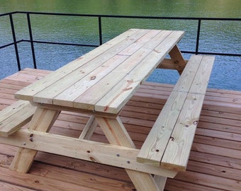 picnic tables distressed finish custom made to order 2x6