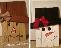 Popular items for wood snowman on Etsy