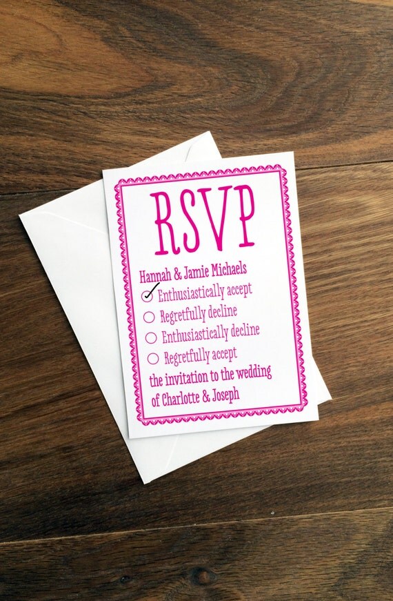 Oh Yes Please Invitation Acceptance Card - £2.20 - A great ...