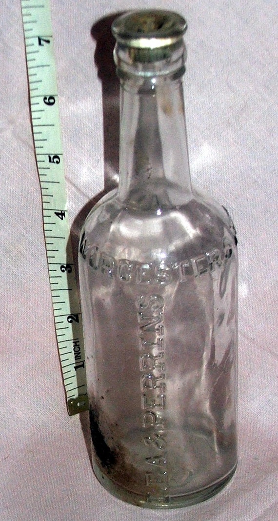 Vintage Embossed Lea & Perrins Worcestershire Sauce by EFMANTIQUES