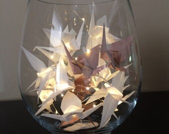 Origami Crane Fairy Lights - 20 LED's/10 Cranes