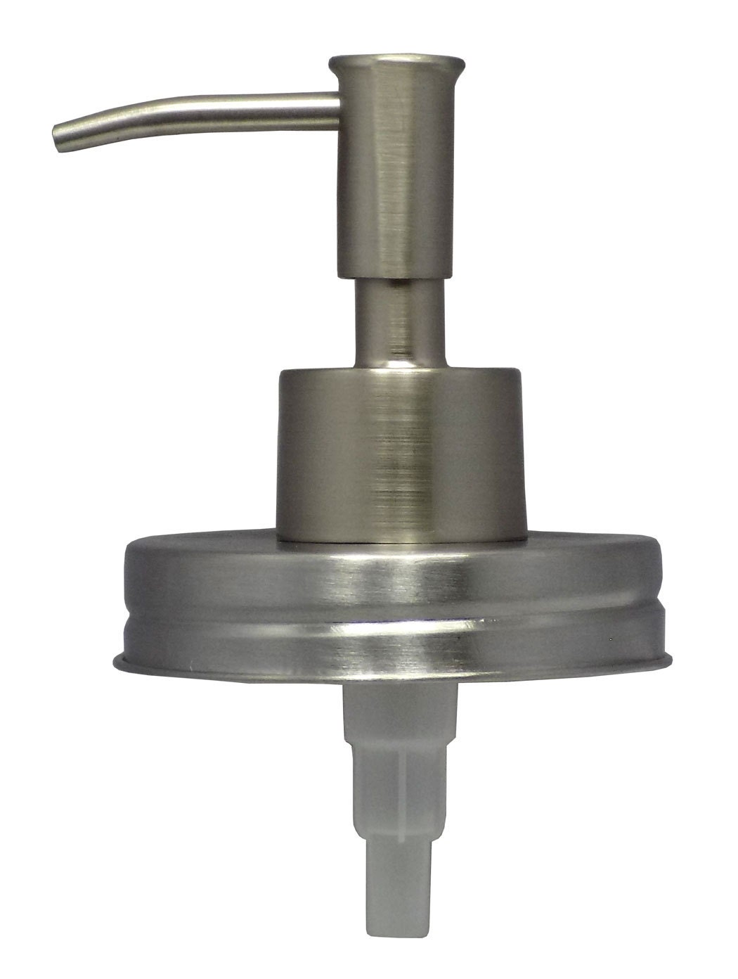 Stainless Steel Mason Jar Lid with Metal Pump