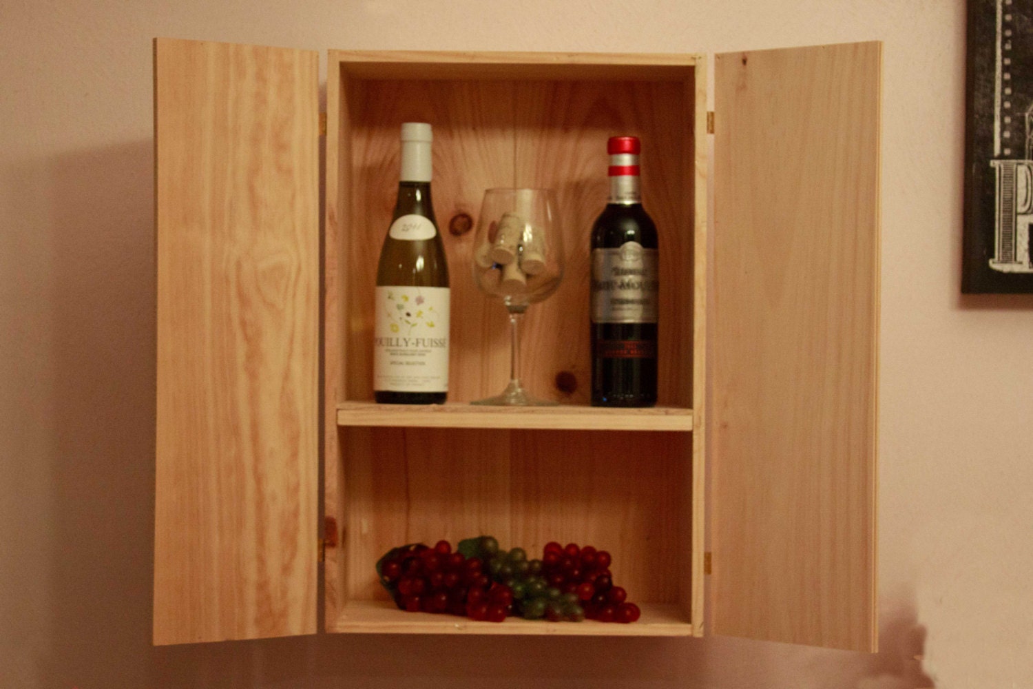 Great Wall Mounted Wine by RediscoverWoodwork on Etsy