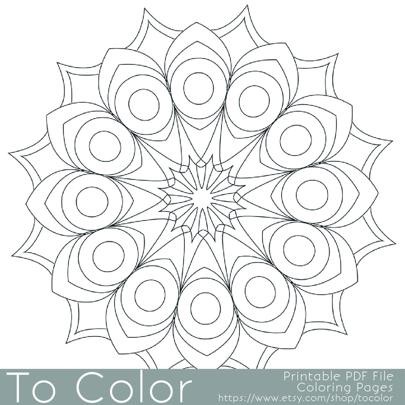 Simple mandala coloring pages for adults. Free Printable ...