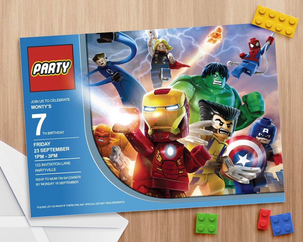 lego avengers party