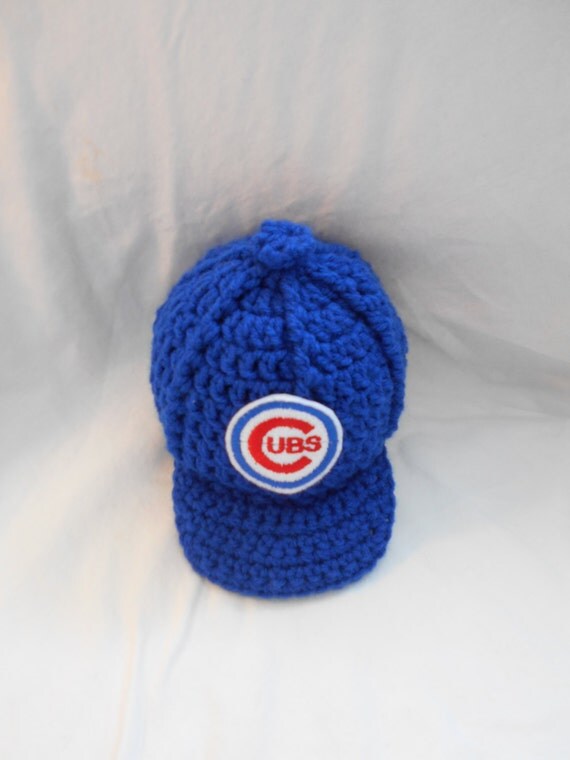 Chicago Cubs Inspired Crochet Baby Hat Baseball Newsboy Cap