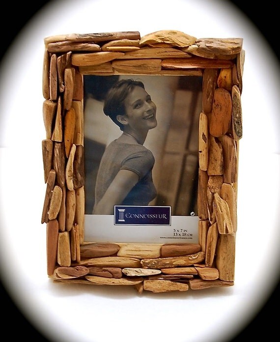 Handmade Driftwood Picture Frame for 5x7 by BeachDazzled on Etsy