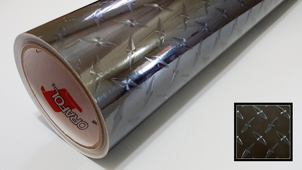 Black Diamond Plate Vinyl Wrap Graphics Decal Sticker Sheet