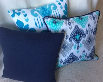 Shades of Blue Pillow Covers