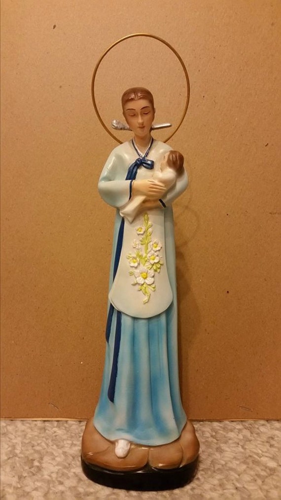 Items similar to Korean Madonna and Child (Our Lady of Korea) statue