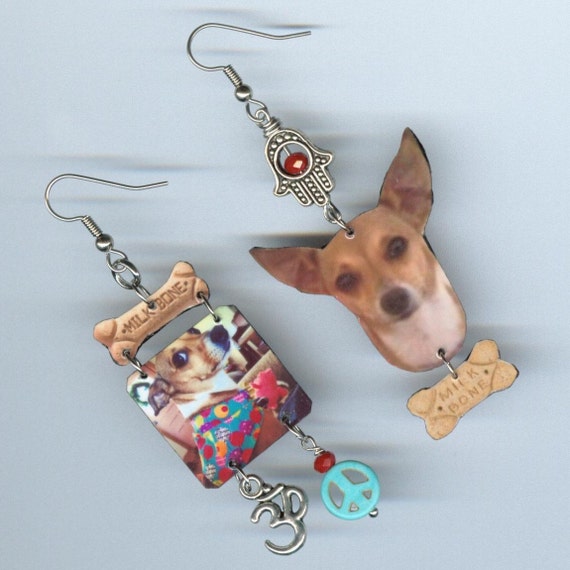 Items similar to Custom made Dog earrings pet jewelry your pet's
