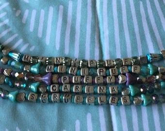 Guinea Pig or Rabbit Remembrance Bracelet - Other Types of Pets by Request - Custom