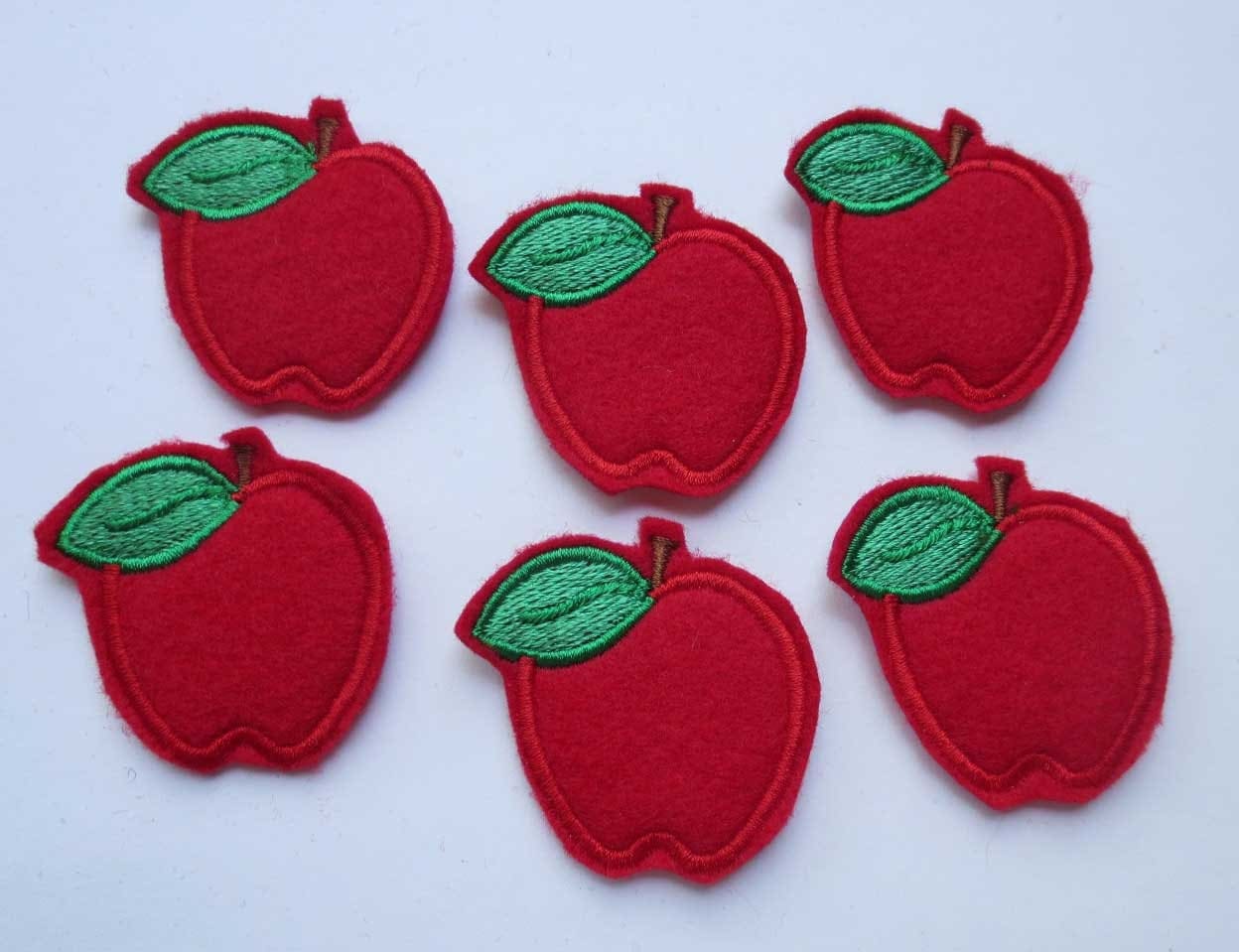 Apple Felt Embroidered Felt Appliques Feltie Apple Feltie 244